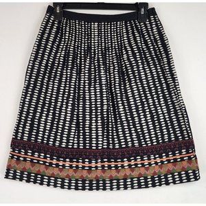 Anthropologie Edme & Esyllte Skirt Womens 4 Boho Hippie Beribboned Ring Pleats